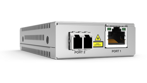 Allied Telesis TAA (Federal), 10/100/1000T to 1000LX/LC (20km) Single-Mode Mini Media & Rate Converter