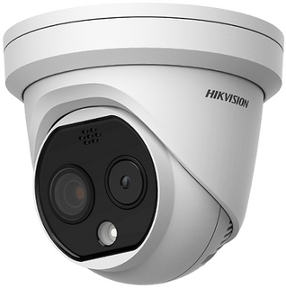 HIKVISION 4MP THERMAL & OPTICAL BI-SPECTRUM TURRET, STROBE LIGHT & AUDIO ALARM, 160X120 RES, 1.8MM THERMAL, 2MM OPTICAL, IP66