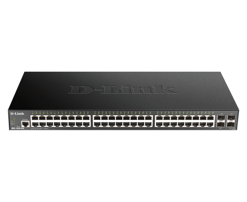 DLINK 52-Port Gigabit Smart Managed Switch with 48 RJ45 and 4 SFP+ 10G Ports