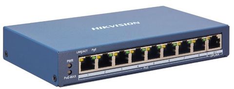 HIKVISION SWITCH 8 POE PORTS, GIGABIT RJ45 UPLINK, 110W, SMART MANAGED (3E1309P)