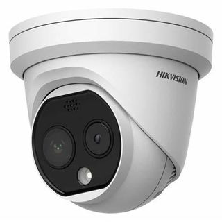 HIKVISION 4MP HeatPro Thermal & Optical Bi-Spectrum Turret, 160x120 Res, Strobe Light & Audio Alarm, 3.1mm Thermal, 4mm Optical, IP66