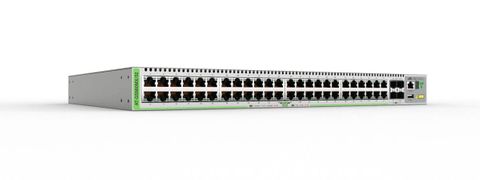 Allied Telesis 48-port 10/100/1000-T stackable L3 switch, 4x SFP+ oorts and a single fixed power supply, AU Power Cord.