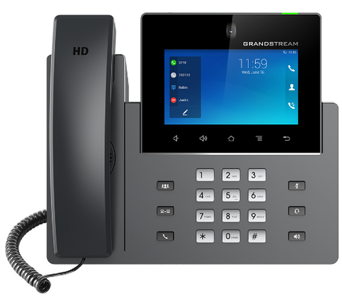 2N Grandstream GXV 3350 Multimedia IP phone with 5 digital color LCD (1280x720), Android, Wifi, PoE, tiltable camera (02240-001)