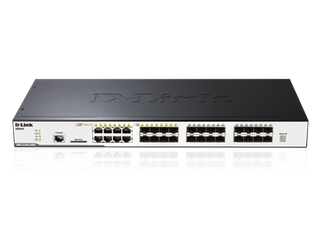 DLINK - 24-Port Gigabit xStack Layer 2+ Managed Stackable Switch with 24 SFP (4 Combo RJ45)