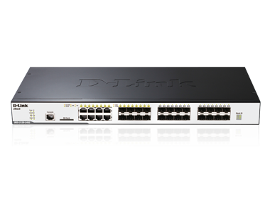 DLINK - 24-Port Gigabit xStack Layer 2+ Managed Stackable Switch with 24 SFP (4 Combo RJ45)