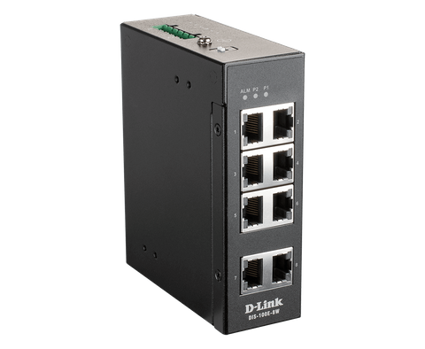 DLINK 8-Port Gigabit Unmanaged Industrial Switch, 8 1000BASE-T Ports, IP30