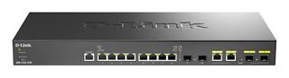 DLINK 10 Gigabit Ethernet Smart Managed Switches, 8 x 10GBASE-T ports,2 x SFP+ ports, 2 x 10GBASE-T/SFP+ combo ports