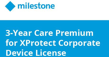 MILESTONE Three Years Care Premium For XProtect Corporate Device License