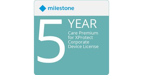 MILESTONE Five Years Care Premium For XProtect Corporate Device License