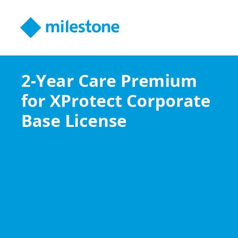 MILESTONE Two years Care Premium for XProtect Corporate Base License