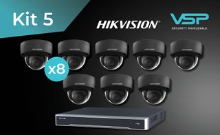HIKVISION 1 x 8 Channel NVR + 8 x 2165G0 Dome, 6MP, 2mm, BLACK