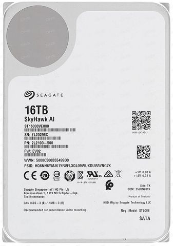 Seagate Skyhawk AI 16TB Surveillance Internal Hard Drive HDD � 3.5 Inch SATA 6Gb/s 256MB Cache with Drive Health Management & 3-Year Recovery Service