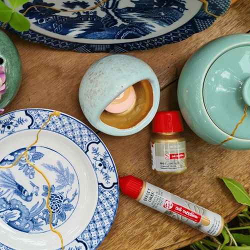 Thrift store finds - Kintsugi style