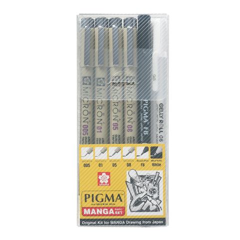 Sakura Pigma Manga Basic 6 pc Set