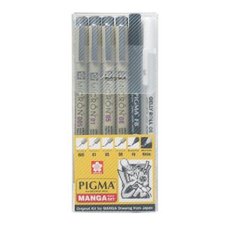 Sakura Pigma Manga Basic 6 pc Set