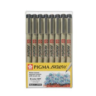 Sakura Pigma Brush Pen 8pc Colour Set