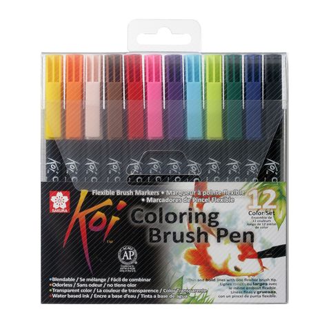 Sakura Koi Colouring Brush Pen, 12pc Set