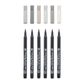 Sakura Koi Colouring Brush Pen, 6pc Set Gray