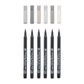 Sakura Koi Colouring Brush Pen, 6pc Set Gray