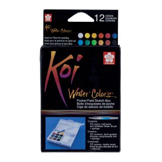 Koi Water colours Pocket Box 12 Colour + Waterbrush