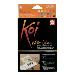 Koi Water colours Pocket Box 18-Colour + Waterbrush
