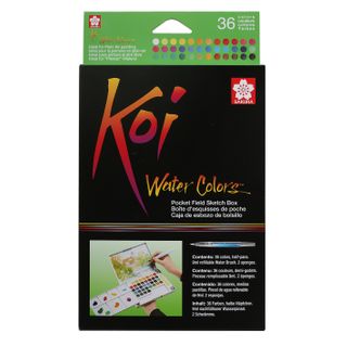 Koi Water colours Pocket Box 36-Colour + Waterbrush