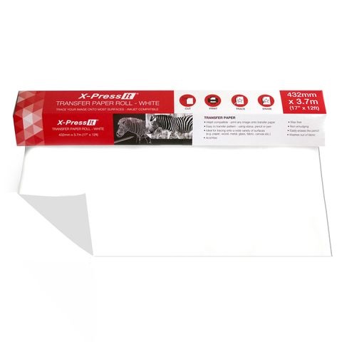 X-Press It Transfer Paper Roll White 432mm x 3.7m