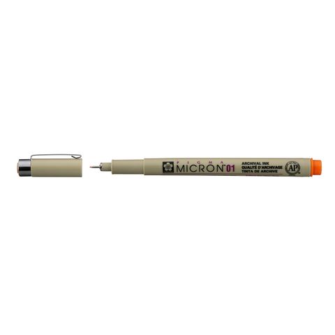 Sakura Pigma Micron 01 Pen 0.25mm, Orange