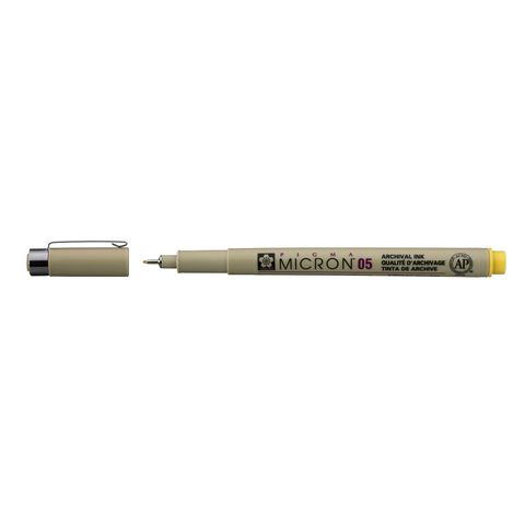 Sakura Pigma Micron 05 Pen 0.45mm, Yellow