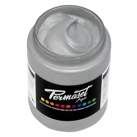 Permaset Aqua Metallic 300ml Bright Silver