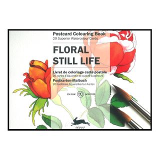 Pepin Postcard Colouring Book - Floral Still Life
