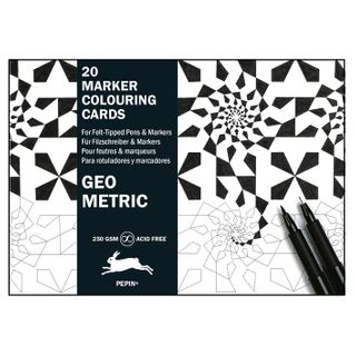 Pepin Marker Colouring Cards - Geometric