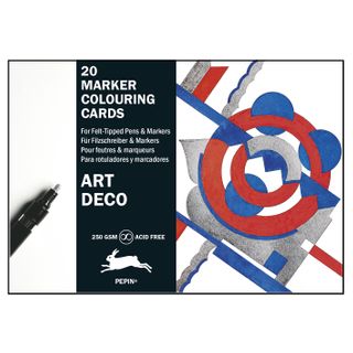 Pepin Marker Colouring Cards - Art Deco