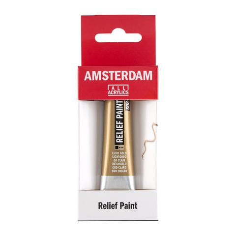 Amsterdam Relief Paint 20ml Light Gold 802