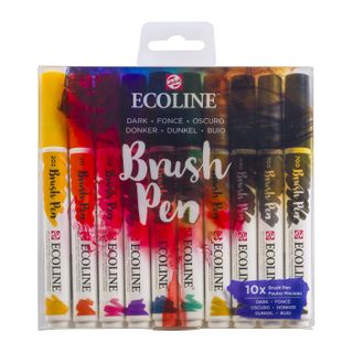 ECOLINE BRUSHPEN Set 10 DARK