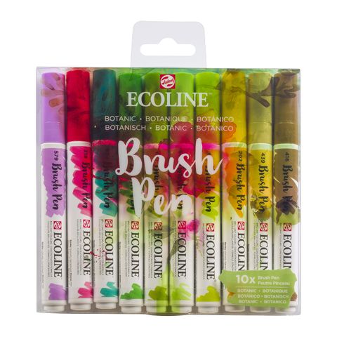 ECOLINE BRUSHPEN Set 10 BOTANIC