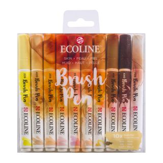 Ecoline Brushpen Set 10pc - Skin