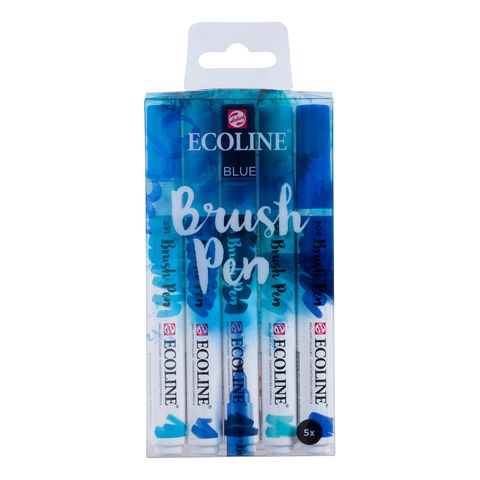 Ecoline Brushpen Set 5pc -Blue