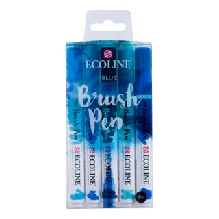 Ecoline Brushpen Set 5pc - Blue