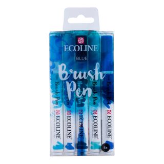 Ecoline Brushpen Set 5pc -Blue