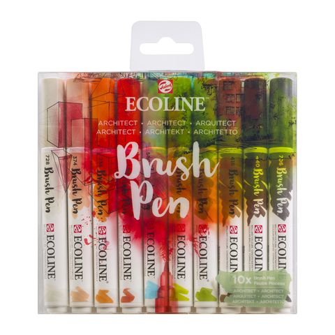 ECOLINE BRUSHPEN Set 10 ARCHITECT