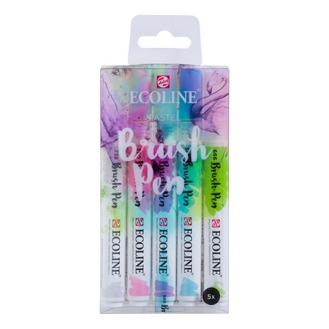 Ecoline Brushpen Set 5pc -Pastel