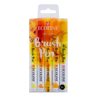 Ecoline Brushpen Set 5pc -Yellow