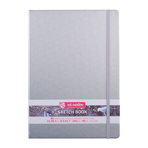 Talens Art Creations Sketch Book Shiny Silver 21x30 140gsm