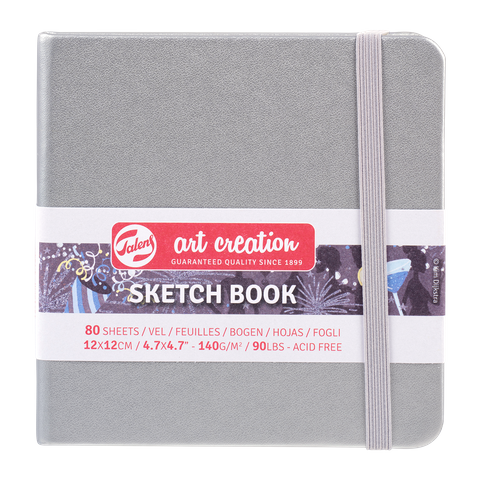 Talens Art Creations Sketch Book Shiny Silver 12x12 140gsm