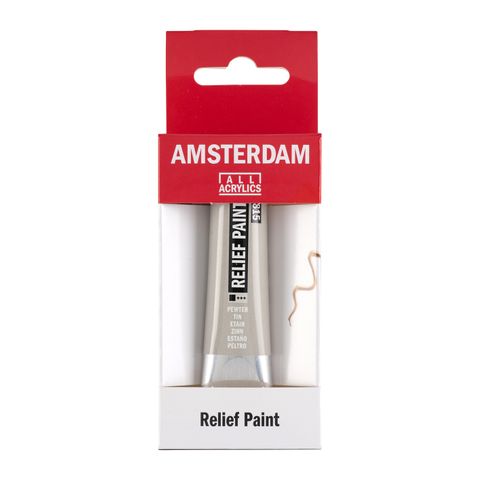 Amsterdam Relief Paint 20ml Pewter 815