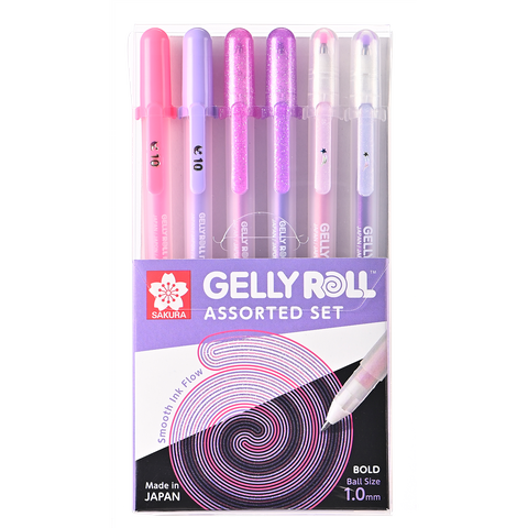 Gelly Roll Pink & Purple Assorted 6pc Set