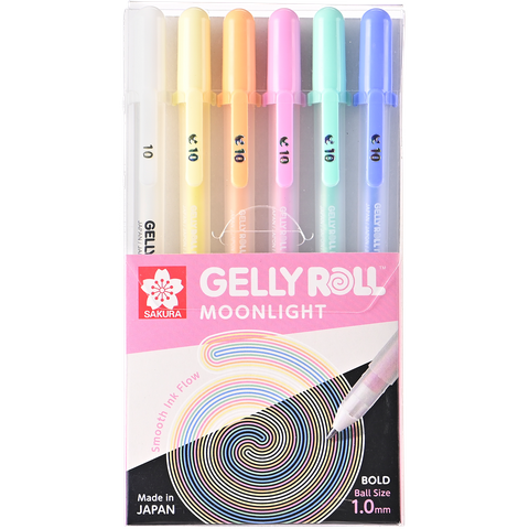 Gelly Roll Moonlight Pastel & White 6pc Set