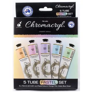Chromacryl 5 x 75ml Pastel Tube Set