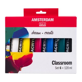 Amsterdam Standard Series acrylic paint classroom set - 6 x 120 ml